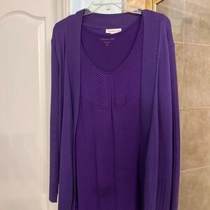 Coldwater Creek Rich Purple Knit Set